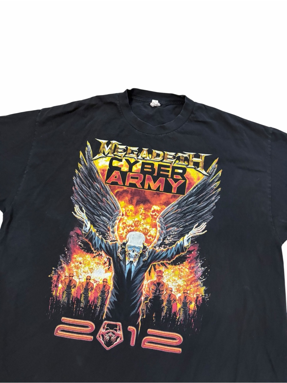 Megadeth Cyber Army 2012 Shirt Men’s 2XL Black Skulls Punk Heavy Metal